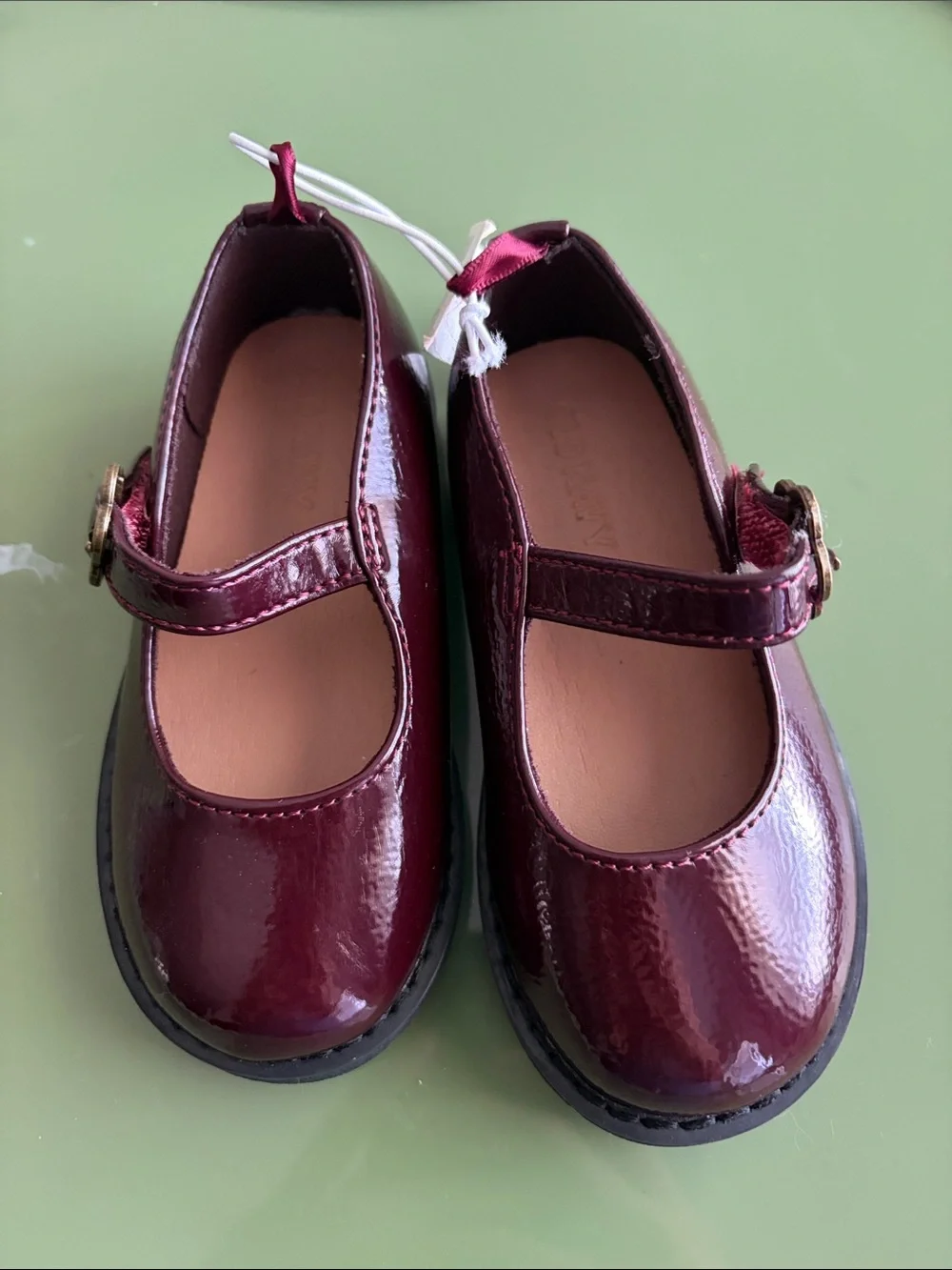 Old Navy Girls Patent Mary Jane Shoes - Burgundy